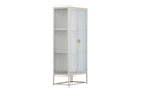 Kommode/Vitrine Lenora – Beige, Modern-Classy mit Retro-Akzent