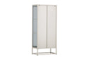 Kommode/Vitrine Lenora – Beige, Modern-Classy mit Retro-Akzent