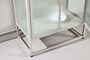 Kommode/Vitrine Lenora – Beige, Modern-Classy mit Retro-Akzent