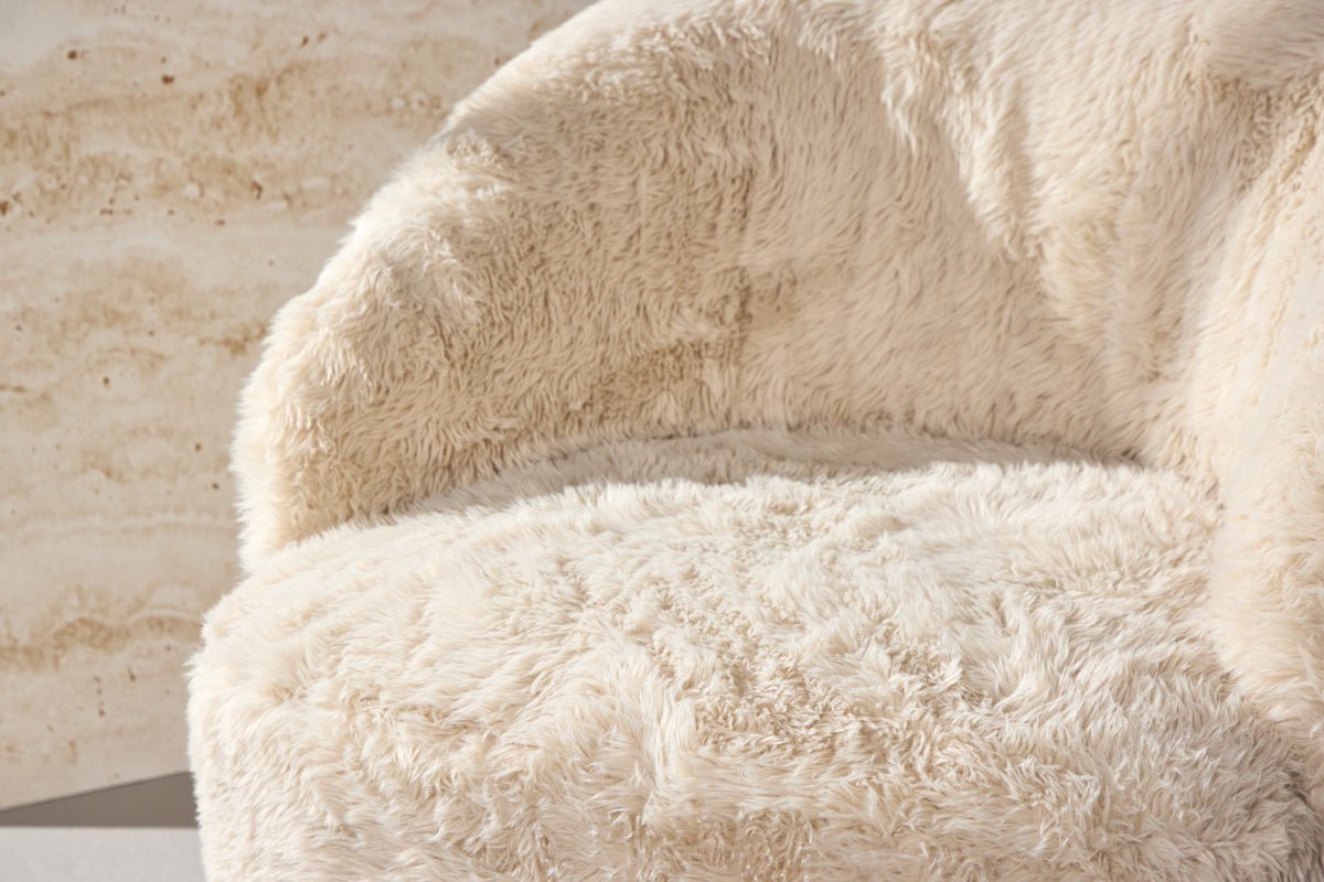 Sessel Astrid - Mit beigem Polyesterbezug