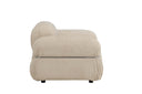 Designer Lounge Sessel Mika – Beige, Samtige Polsterung mit Chromdetails