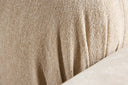 Designer Lounge Sessel Mika – Beige, Samtige Polsterung mit Chromdetails