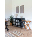 Tischlampe Carmelo – Sandstruktur im modernen Look