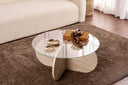 Couchtisch Rovida - mit runder Glasplatte in 2 Varianten