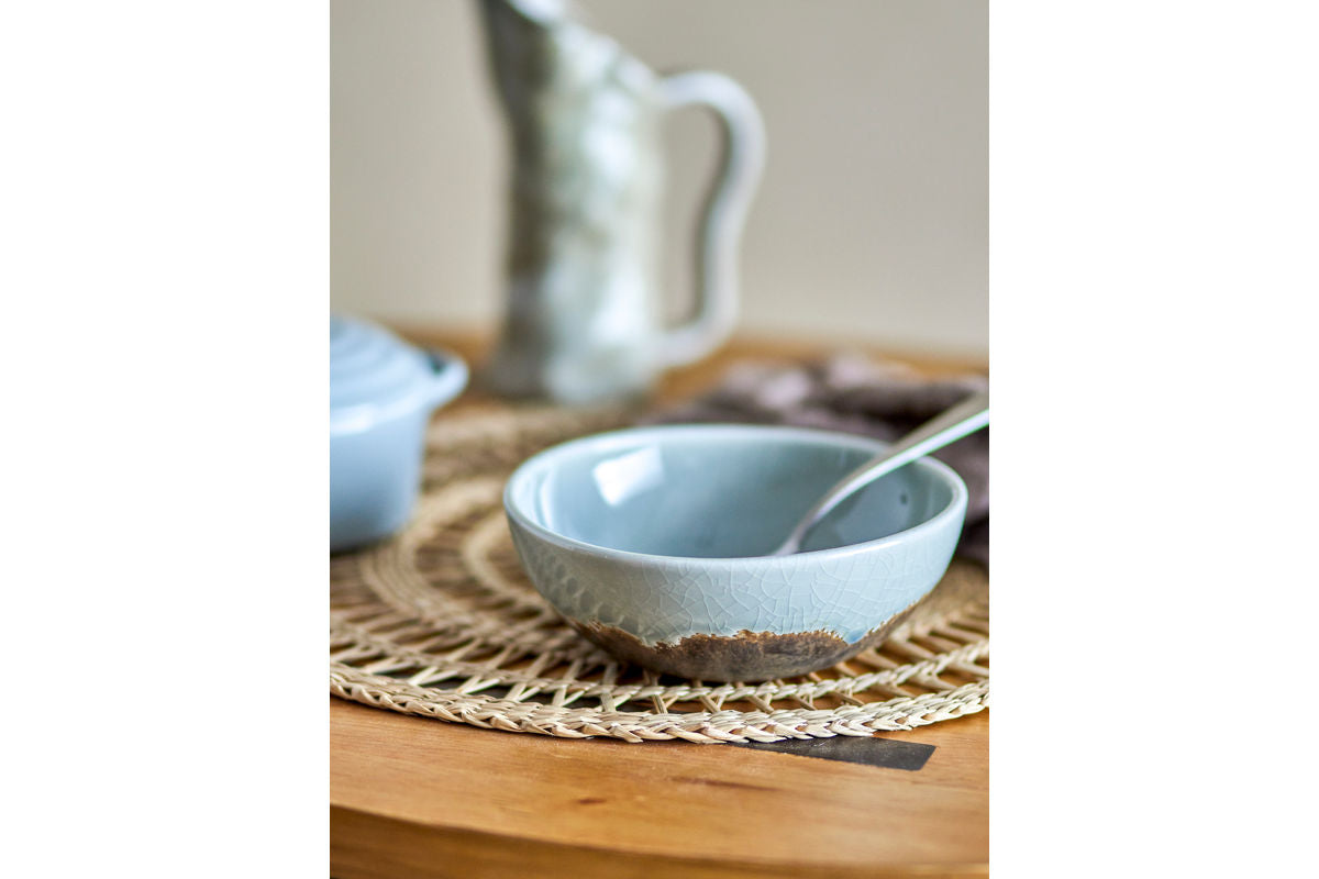 Frühstücksset Liora – Steingut mit strukturierter Glasur (12-teilig)