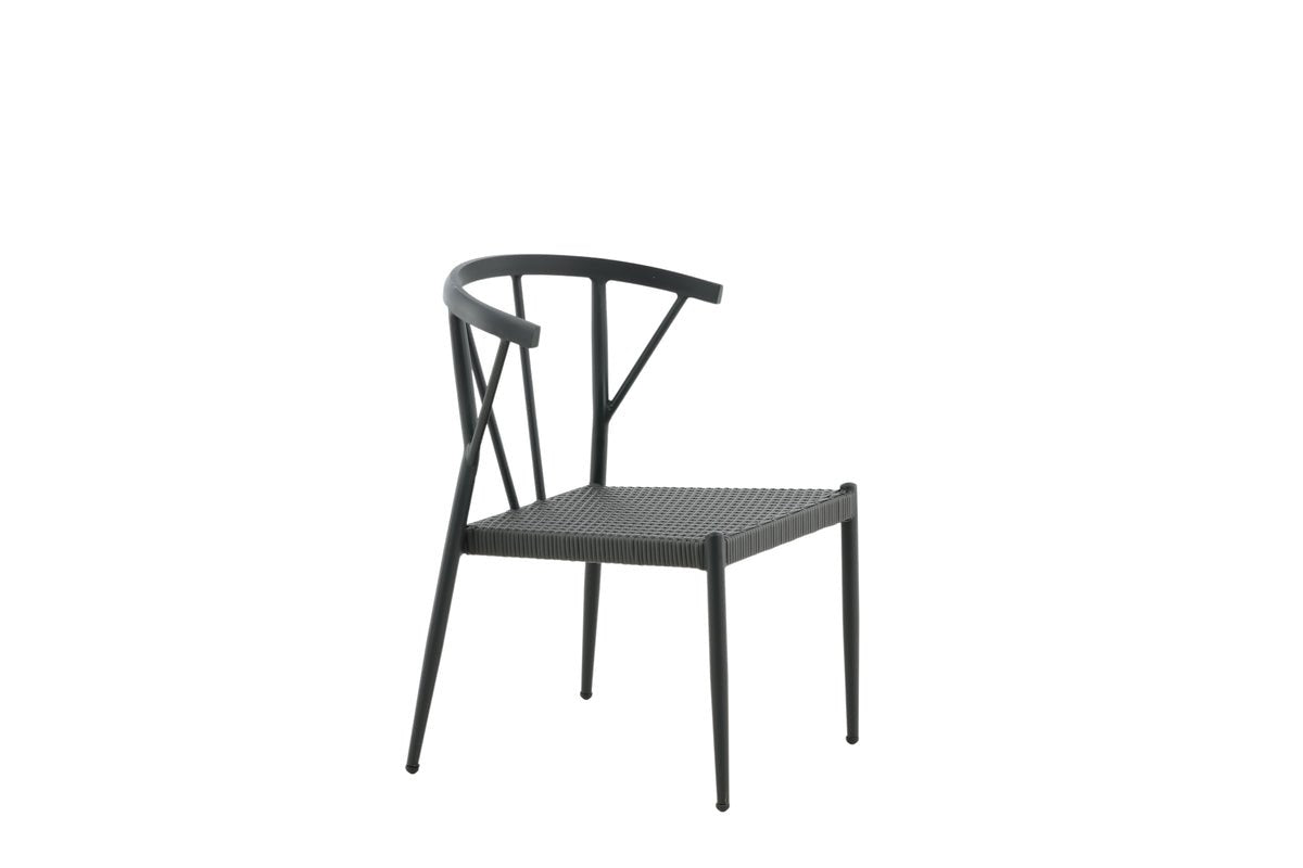 6er Set - Gartenstuhl Tina aus Rattan/Aluminium