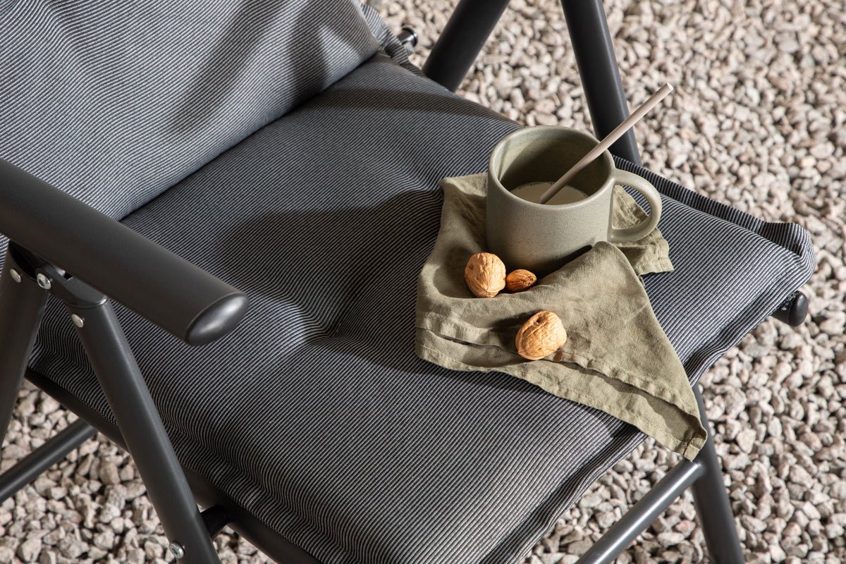 6er Set - Stuhlkissen Philly aus Polyester in Grau, Rot