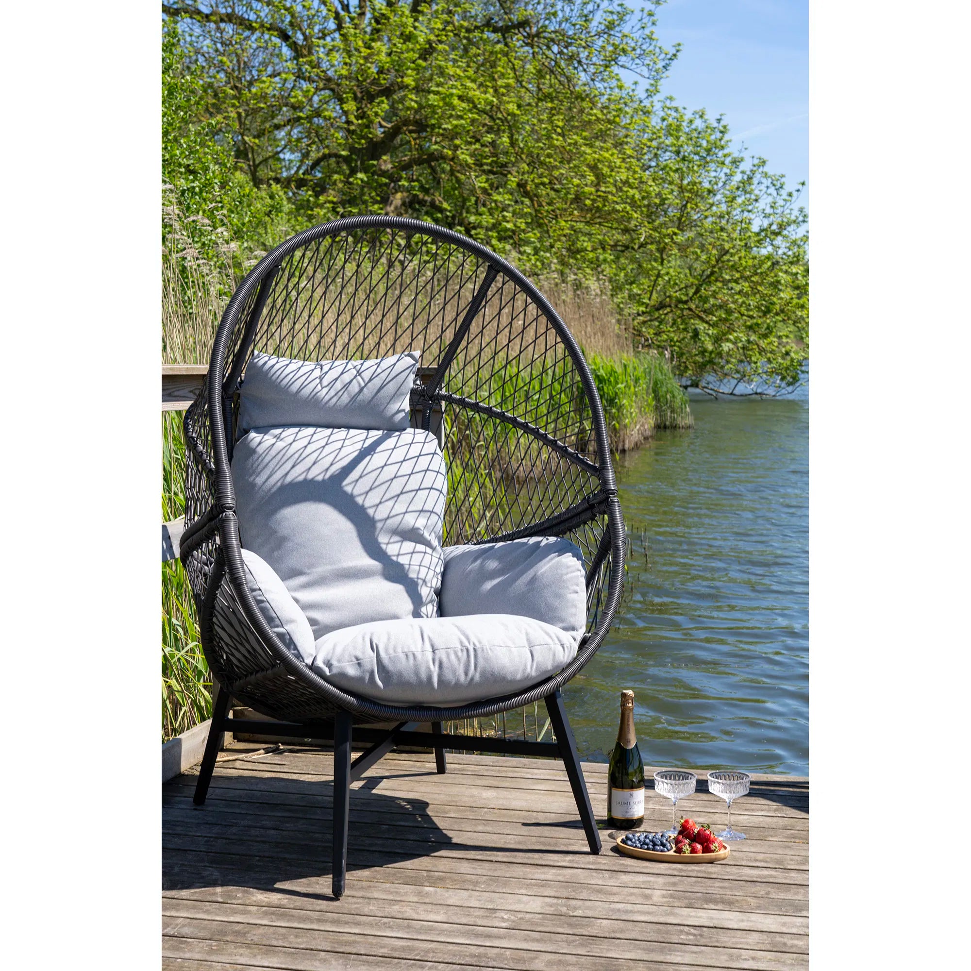 Loungesessel Marano aus Polyrattan inkl. Kissen