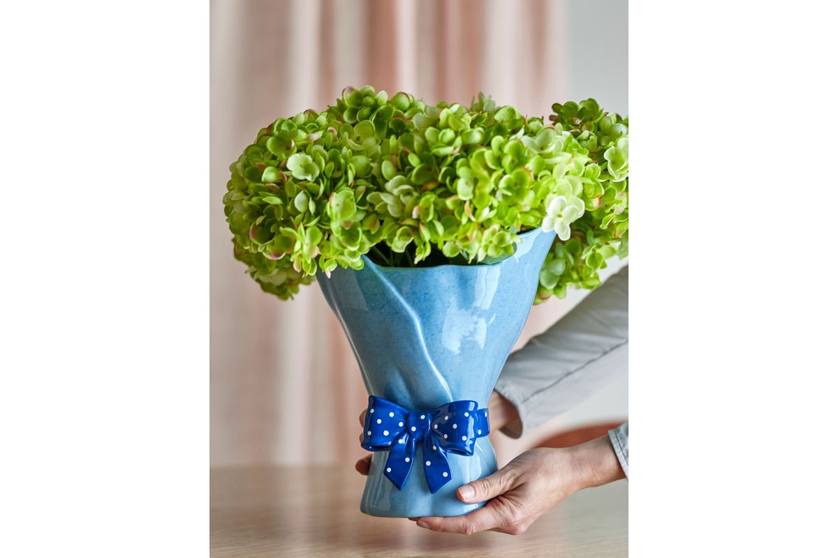 Vase „Florielle“ – Blaues Steingut