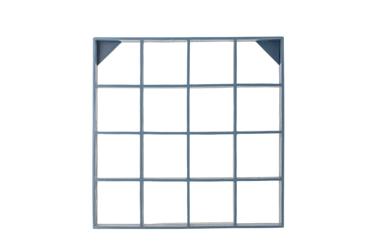 Regal Maribo – Fächerregal aus recyceltem Holz in Blau