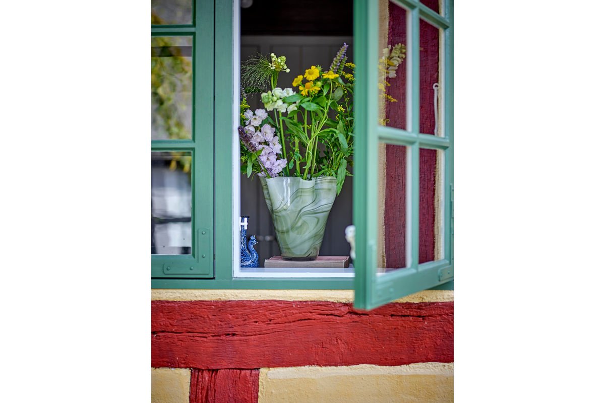 Vase „Mari“ – Grünes Glas