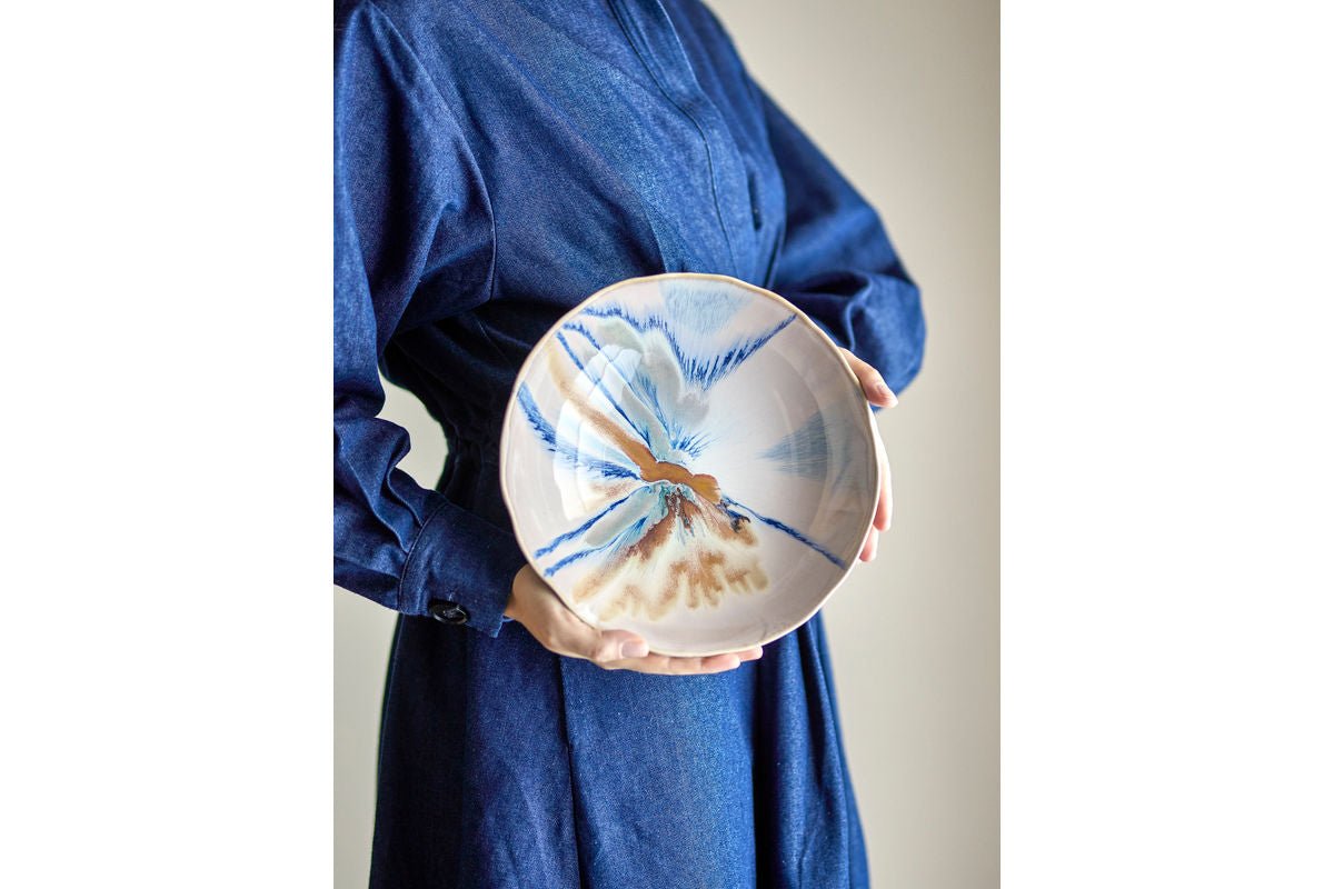 Schale Elora – Steingut mit reaktiver Glasur in sanften Naturtönen