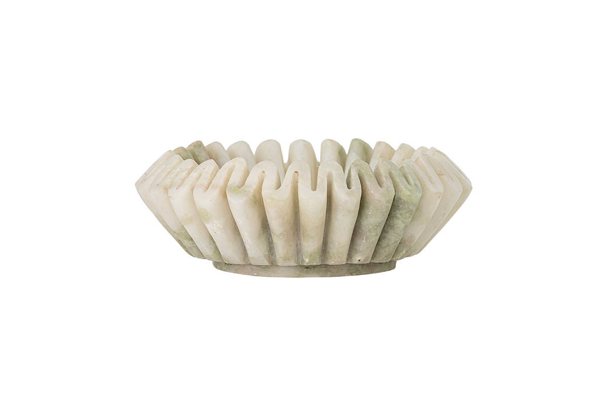 Schale Emil – Skulpturaler Marmor in Grün