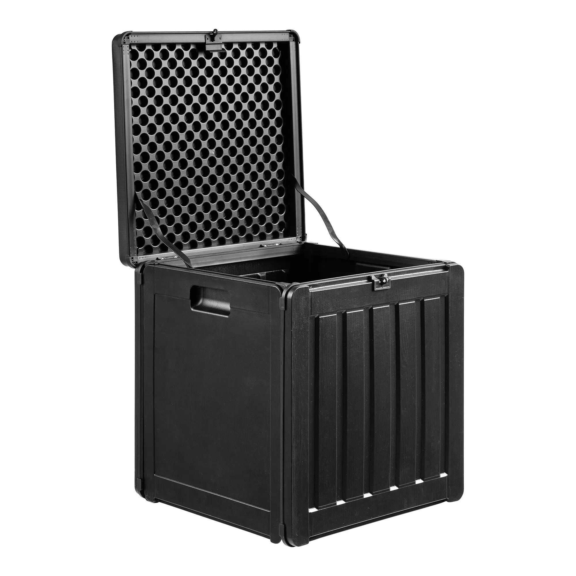 Garten Aufbewahrungsbox Kaldina - in schwarz mit Deckel