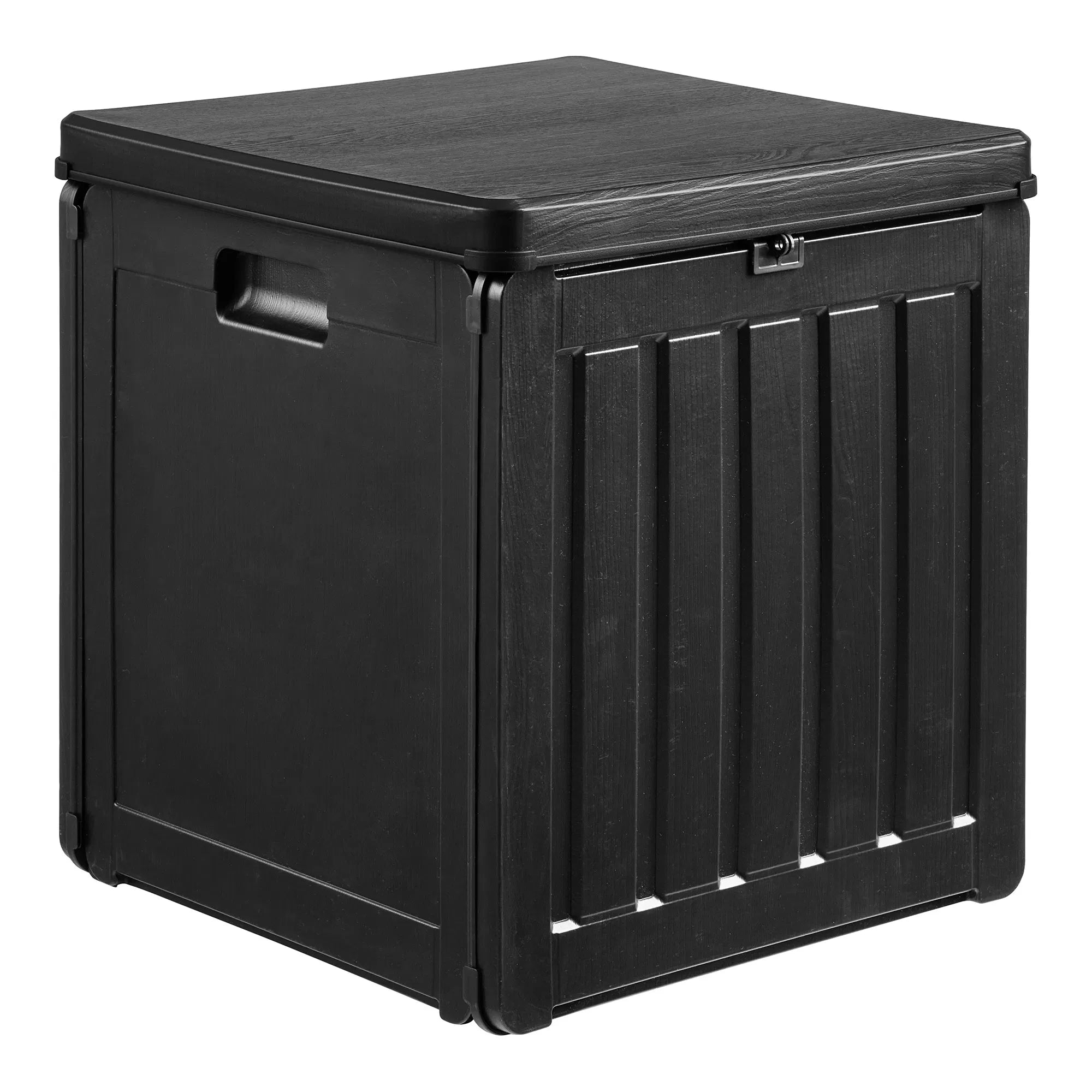 Garten Aufbewahrungsbox Kaldina - in schwarz mit Deckel