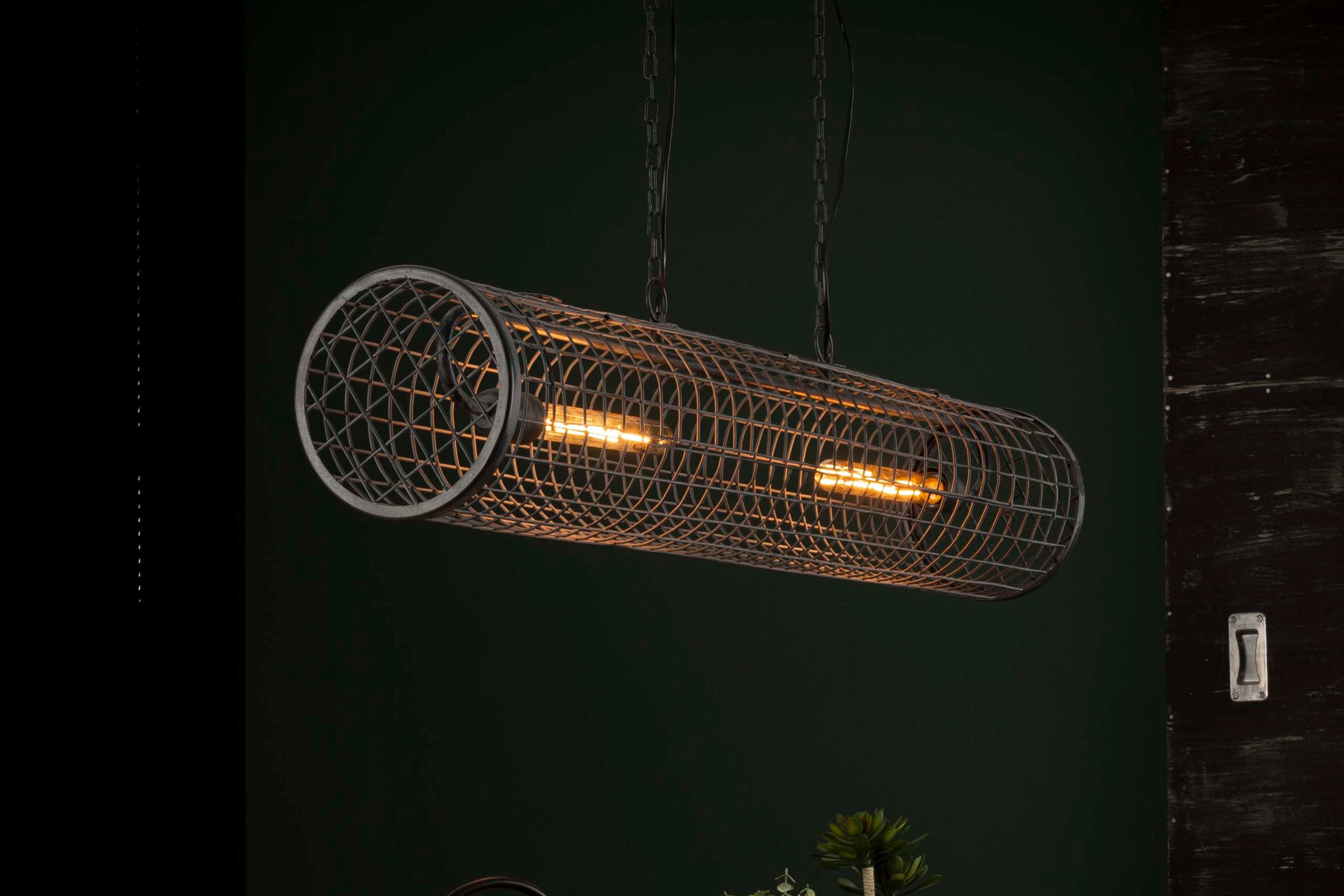 Pendelleuchte „Velanis“ – Zylindrische Lampe im industriellen Draht-Design