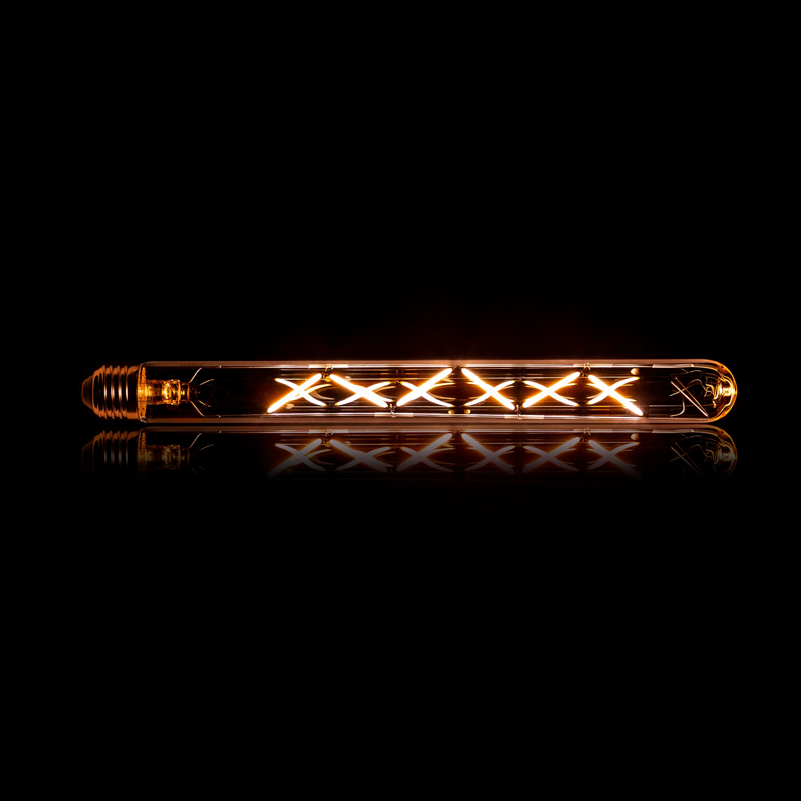 LED-Glühlampe Nirox – T32-E27 (30 cm) mit amberfarbenem Glas