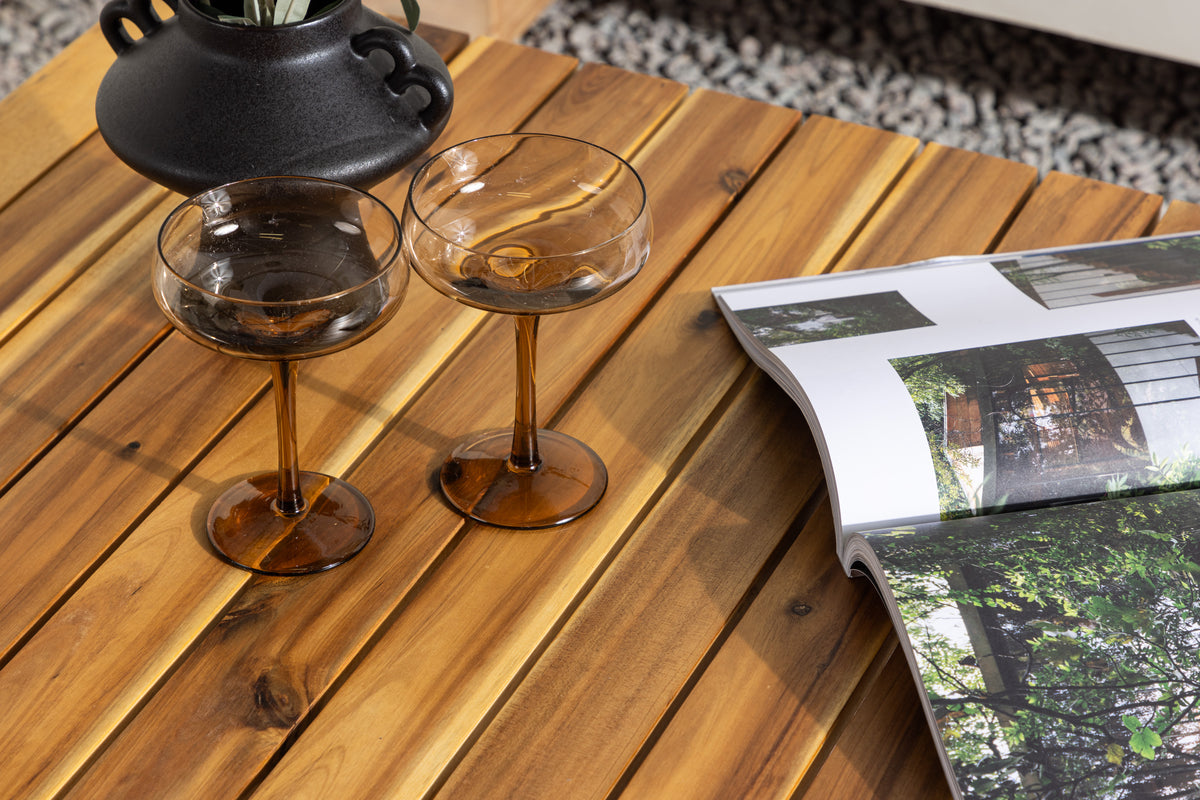 Garten Couchtisch Berit -  Mit Tischplatte aus Akazie in Natur-Optik