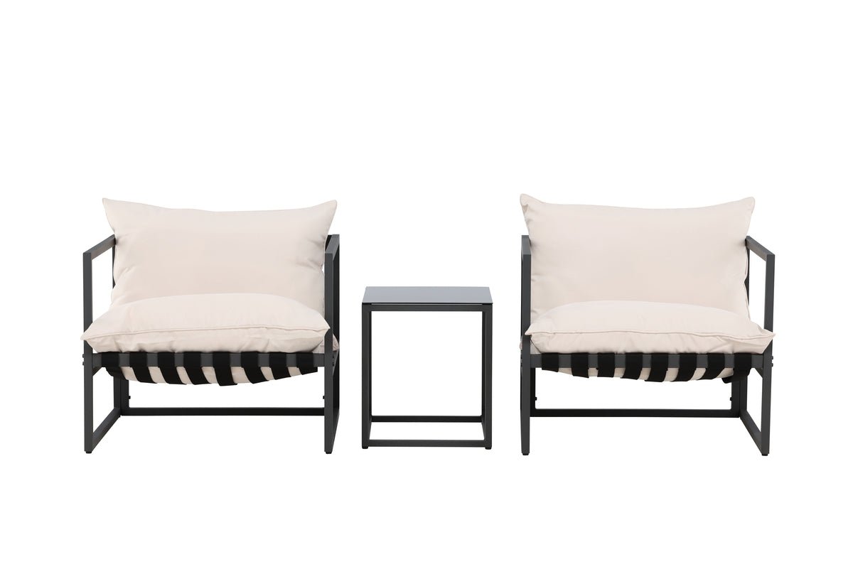 Garten Loungeset Naomi – mit Glastisch & wetterfesten Kissen