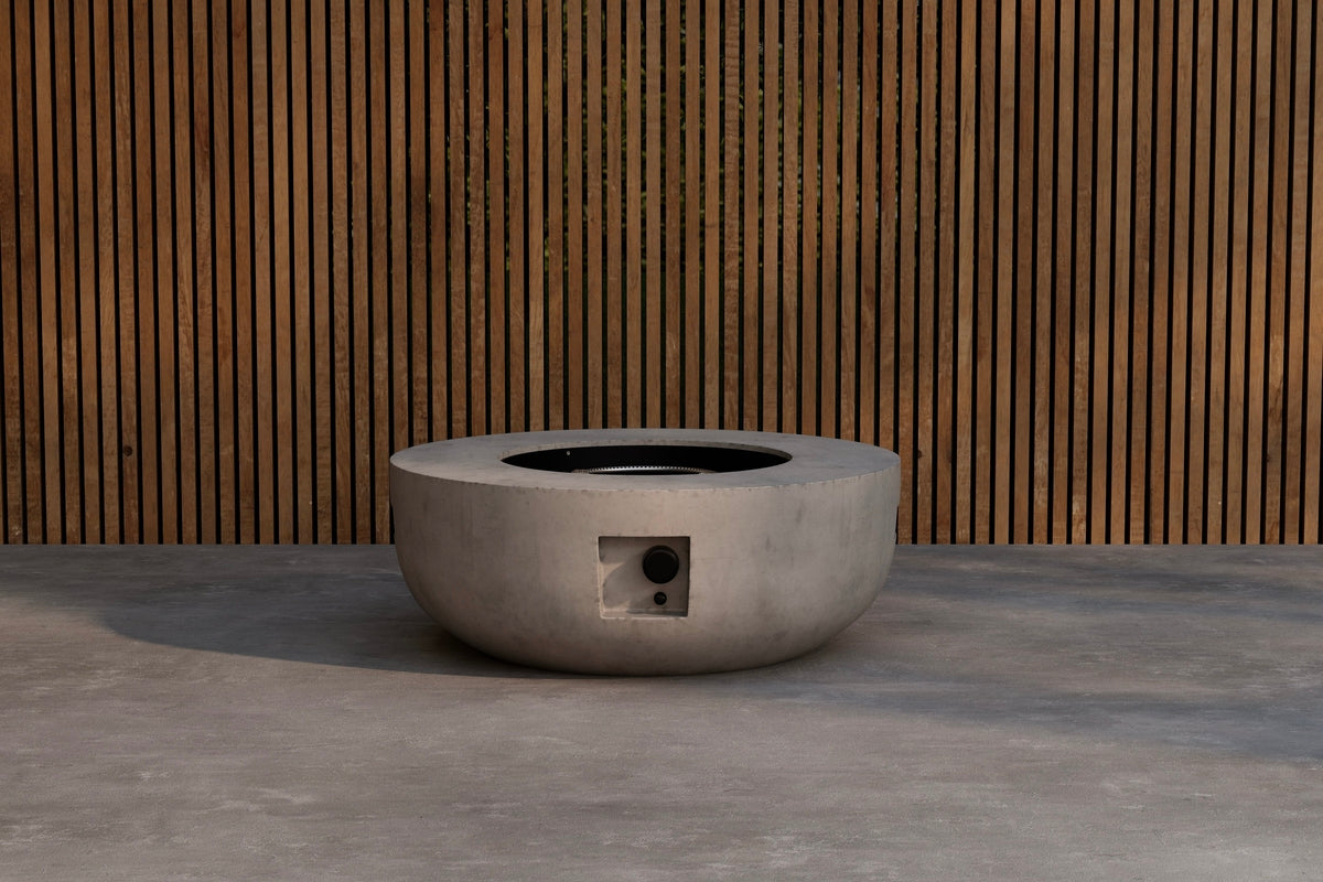 Feuerstelle Neva - in runder Form aus grauem Faserzement