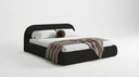 Designer Polsterbett Luma in Bouclé mit Stauraum