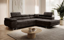 Designer Ecksofa Aston mit Schlaf- und Klappfunktion aus Samt