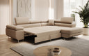 Designer Ecksofa Aston mit Schlaf- und Klappfunktion aus Bouclé