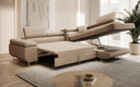 Designer Ecksofa Aston mit Schlaf- und Klappfunktion aus Bouclé