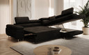 Designer Ecksofa Aston mit Schlaf- und Klappfunktion aus Bouclé