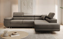 Designer Ecksofa Aston mit Schlaf- und Klappfunktion aus Bouclé