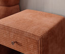 Designer Nachttisch Amy in Cord