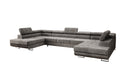 Designer Sofa Taormina mit Schlaf- und Klappfunktion in Cord