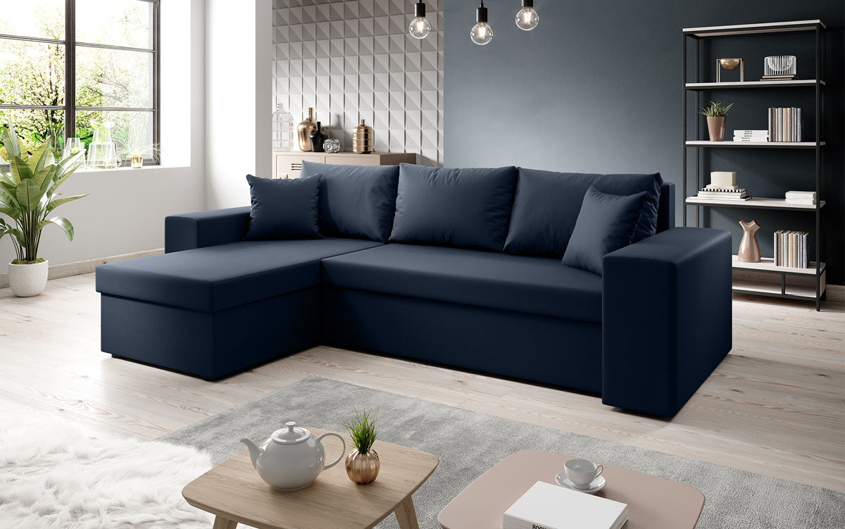 Designer Sofa Denver Kunstleder mit Schlaf- und Klappfunktion