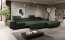 Designer Ecksofa Calvera Maxi mit Schlaf- und Klappfunktion in Cord