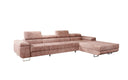 Designer Ecksofa Calvera Maxi mit Schlaf- und Klappfunktion in Cord
