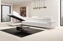 Designer Ecksofa Maxi mit Schlaf - und Klappfunktion in Bouclé