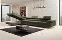 Designer Ecksofa Maxi mit Schlaf - und Klappfunktion in Bouclé
