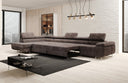 Designer Ecksofa Maxi mit Schlaf - und Klappfunktion in Cord