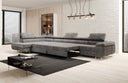 Designer Ecksofa Maxi mit Schlaf - und Klappfunktion in Cord