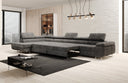 Designer Ecksofa Maxi mit Schlaf - und Klappfunktion in Cord
