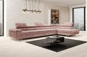 Designer Ecksofa Maxi mit Schlaf - und Klappfunktion in Cord