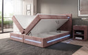 Boxspringbett Lara mit Stauraum und LED in Cord
