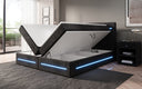 Boxspringbett Lara mit Stauraum und LED in Cord