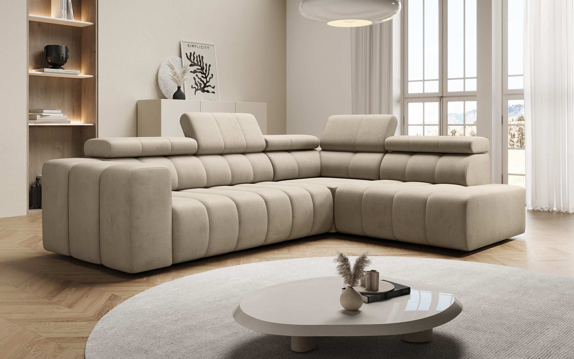 Designer Sofa Aurora L mit Schlaffunktion