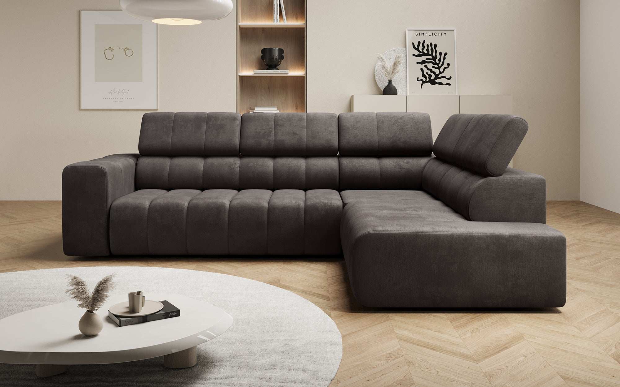 Designer Sofa Aurora L mit Schlaffunktion