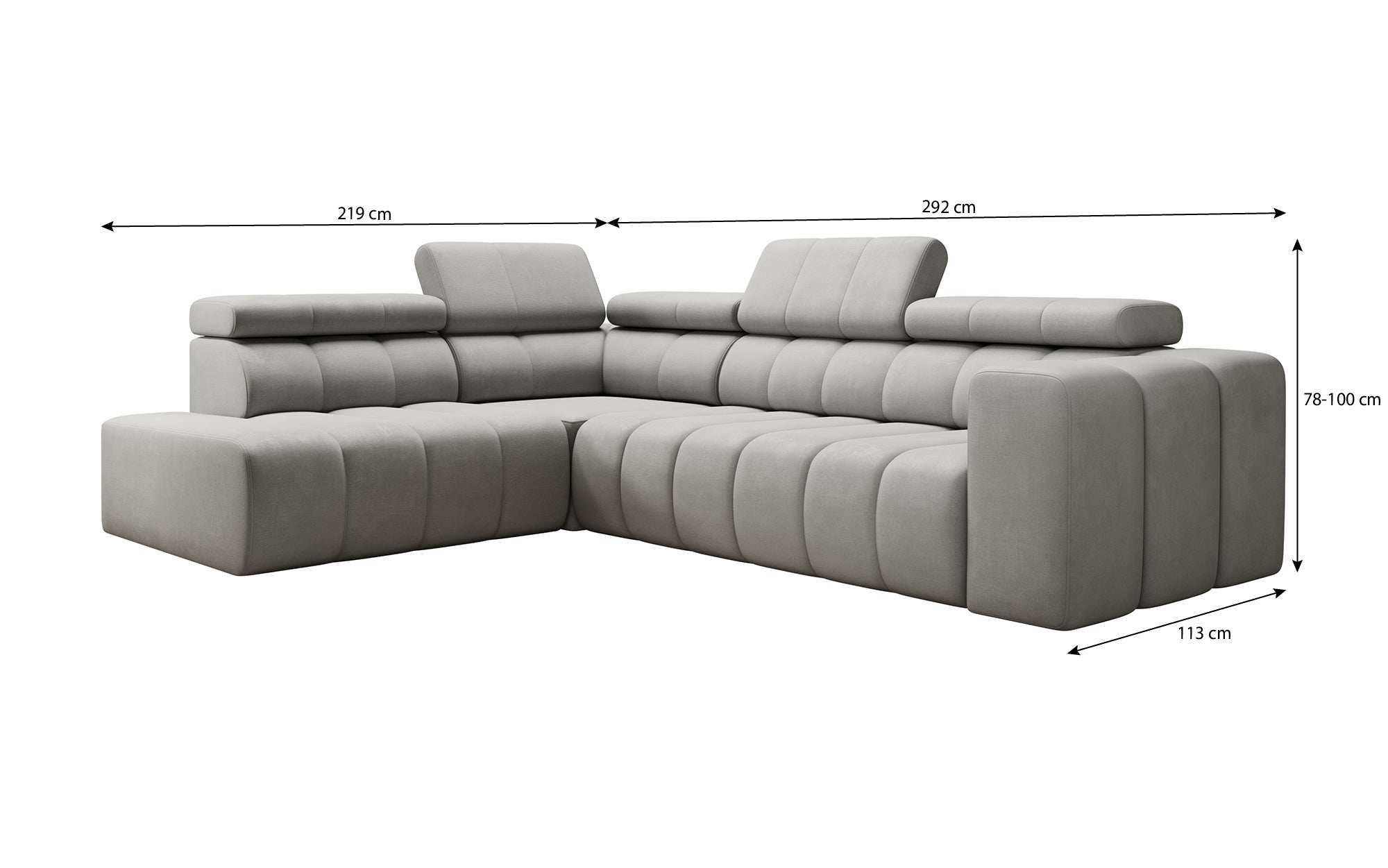 Designer Sofa Aurora L mit Schlaffunktion