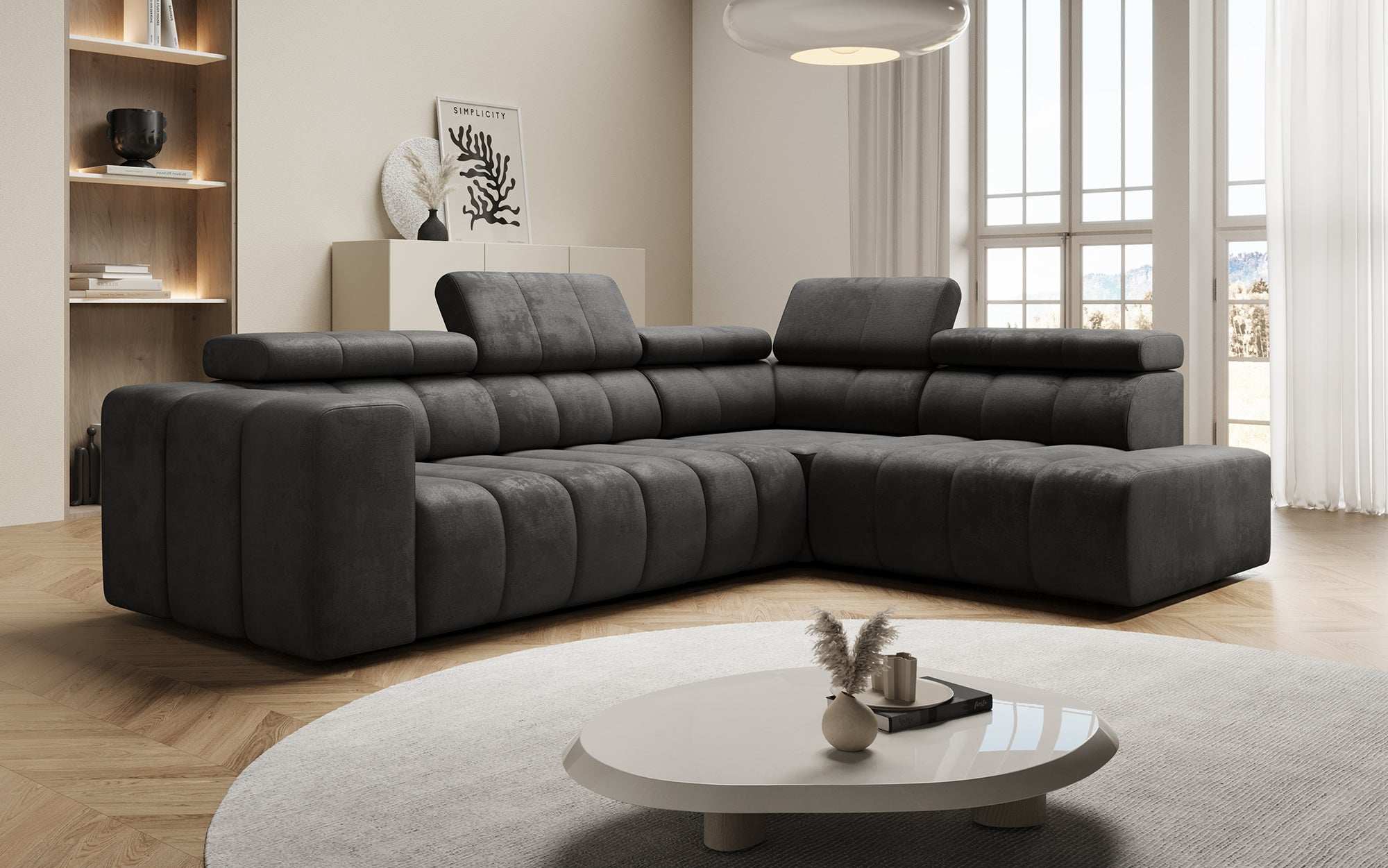 Designer Sofa Aurora L mit Schlaffunktion