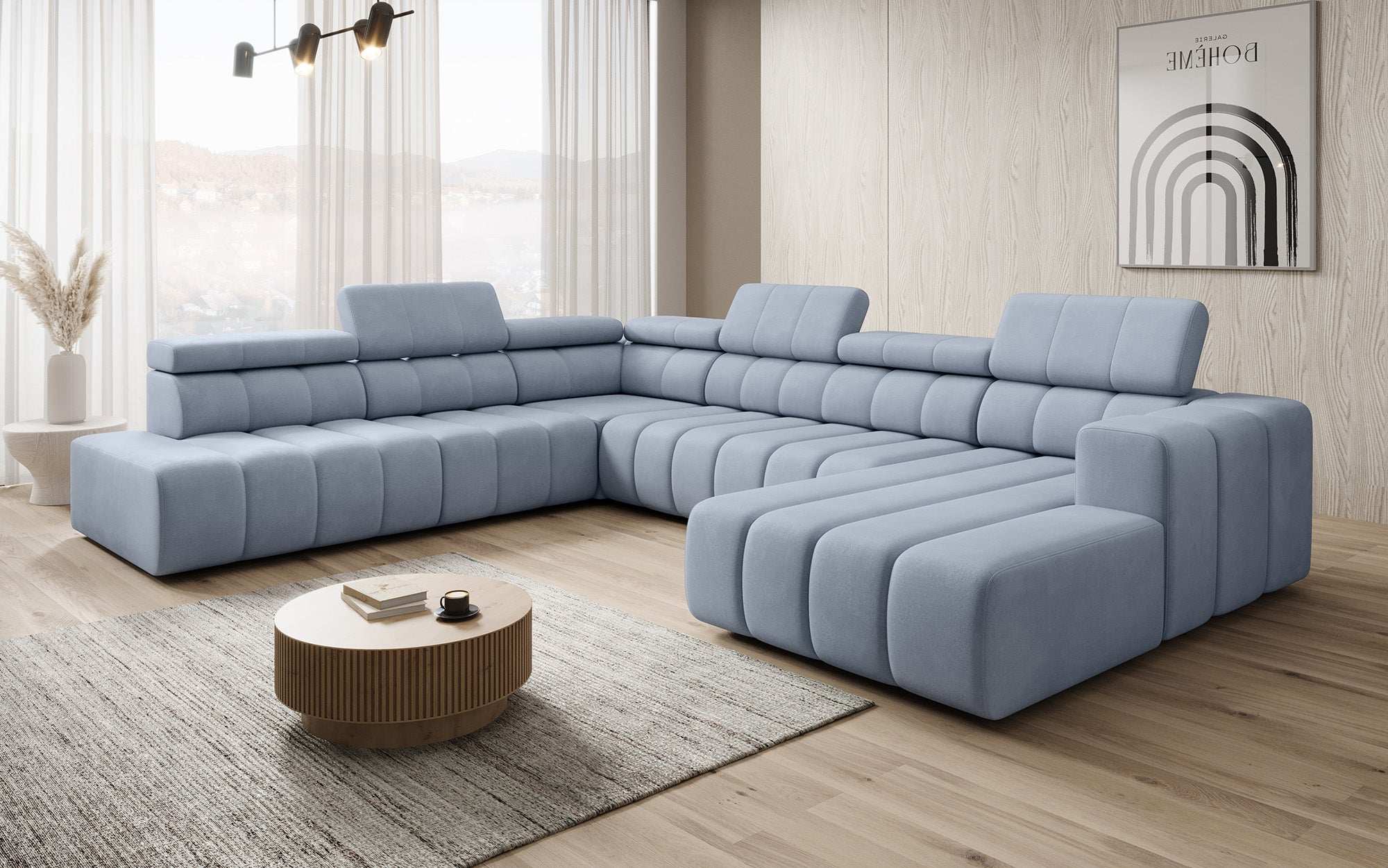 Designer Sofa Aurora Maxi mit elektrischer Sitzerweiterung