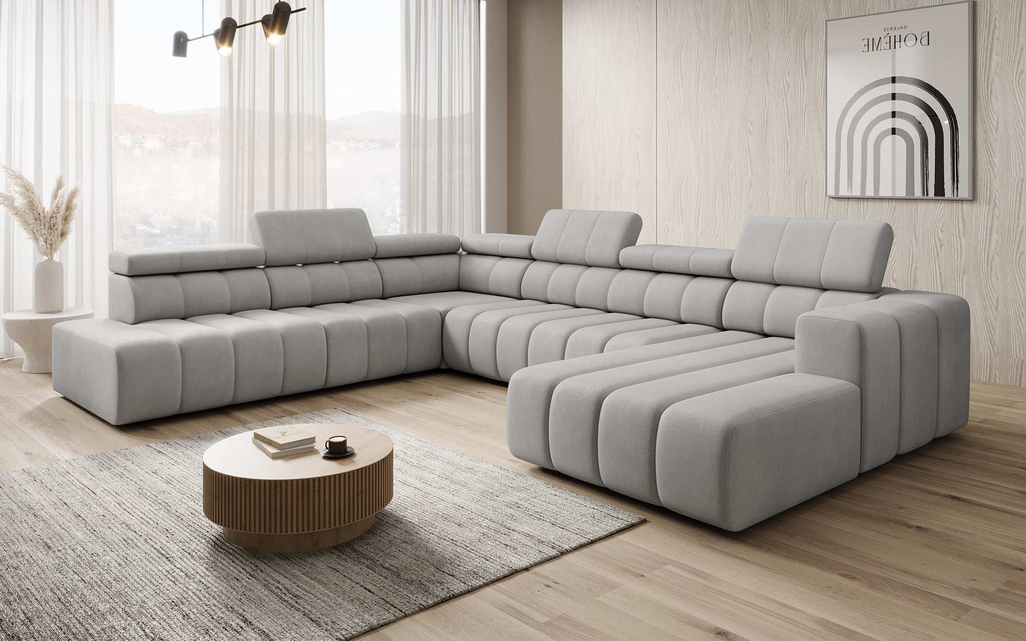 Designer Sofa Aurora Maxi mit elektrischer Sitzerweiterung