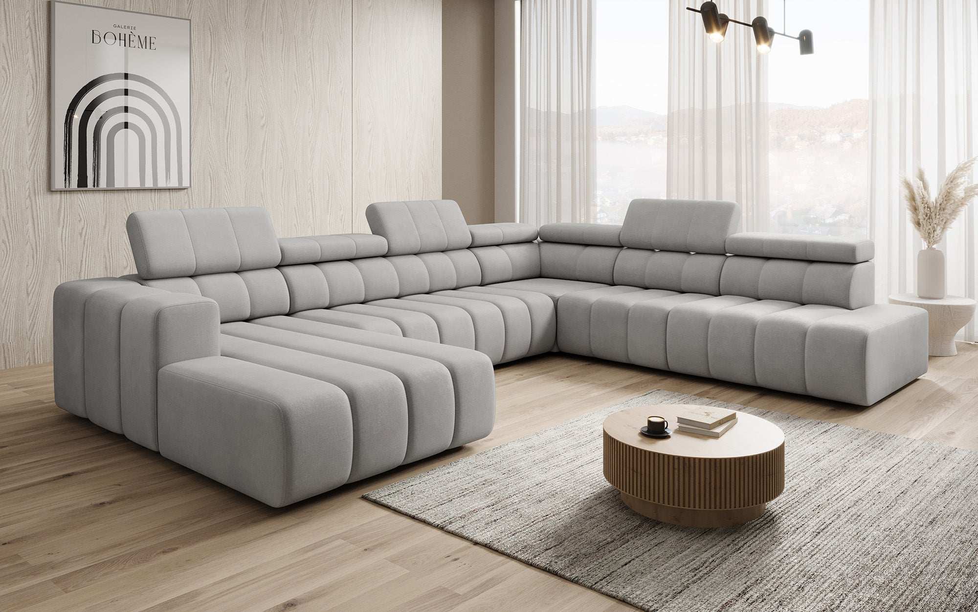 Designer Sofa Aurora Maxi mit elektrischer Sitzerweiterung